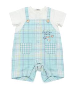 SLAP SLIP BABY / スラップ スリップ ベビー ロンパース | 【お揃い】ポケット付きダブルガーゼサロペットドッキングロンパースベビー(60~80cm)