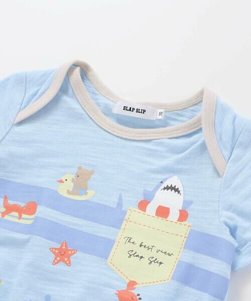 SLAP SLIP BABY / スラップ スリップ ベビー ベビー・キッズウエア | 【お揃い】恐竜海モチーフ総柄サロペット+海のいきものプリントボディミニセットベビー(70~80cm) | 詳細10