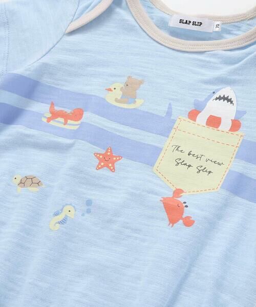 SLAP SLIP BABY / スラップ スリップ ベビー ベビー・キッズウエア | 【お揃い】恐竜海モチーフ総柄サロペット+海のいきものプリントボディミニセットベビー(70~80cm) | 詳細11