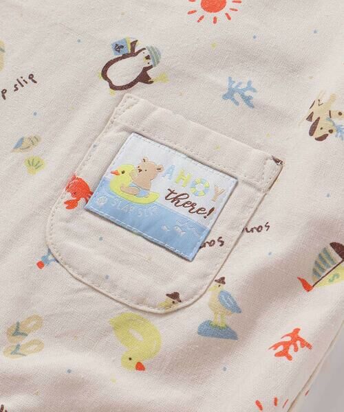 SLAP SLIP BABY / スラップ スリップ ベビー ベビー・キッズウエア | 【お揃い】恐竜海モチーフ総柄サロペット+海のいきものプリントボディミニセットベビー(70~80cm) | 詳細6