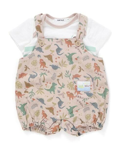 SLAP SLIP BABY / スラップ スリップ ベビー ベビー・キッズウエア | 【お揃い】恐竜海モチーフ総柄サロペット+海のいきものプリントボディミニセットベビー(70~80cm) | 詳細17