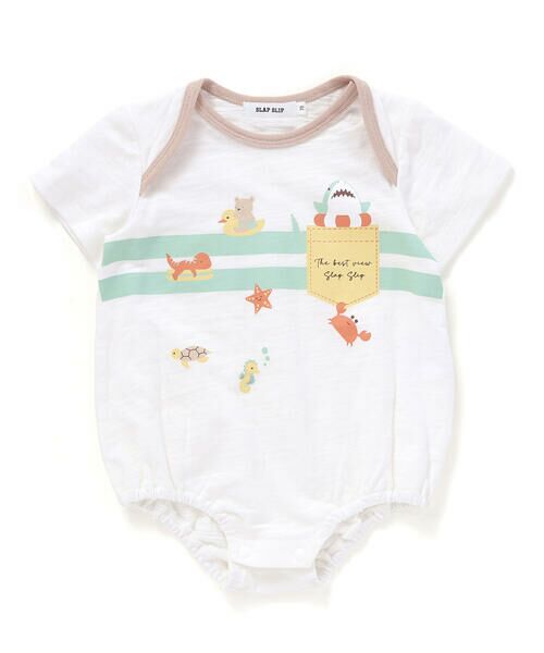 SLAP SLIP BABY / スラップ スリップ ベビー ベビー・キッズウエア | 【お揃い】恐竜海モチーフ総柄サロペット+海のいきものプリントボディミニセットベビー(70~80cm) | 詳細19