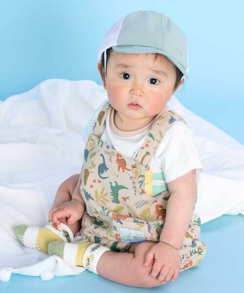 SLAP SLIP BABY / スラップ スリップ ベビー ベビー・キッズウエア | 【お揃い】恐竜海モチーフ総柄サロペット+海のいきものプリントボディミニセットベビー(70~80cm) | 詳細21