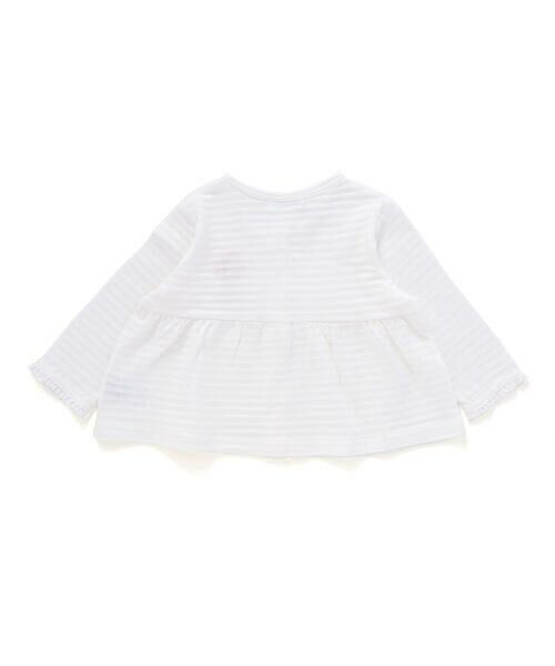 SLAP SLIP BABY / スラップ スリップ ベビー ベビー・キッズウエア | 袖レース胸刺しゅう切り替え針抜きボーダーカーディガンベビー(70~80cm) | 詳細2