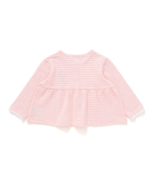 SLAP SLIP BABY / スラップ スリップ ベビー ベビー・キッズウエア | 袖レース胸刺しゅう切り替え針抜きボーダーカーディガンベビー(70~80cm) | 詳細4