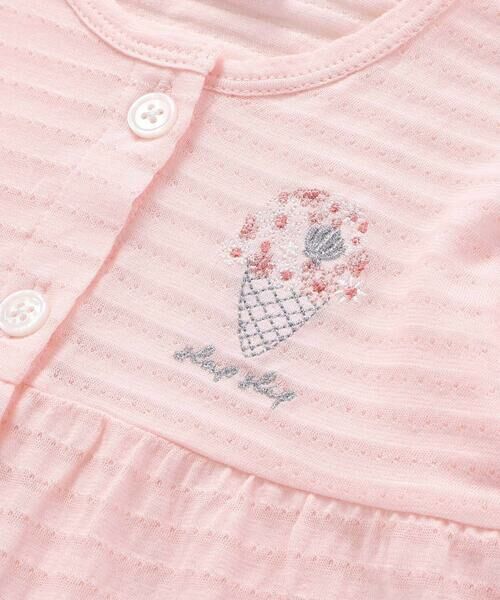 SLAP SLIP BABY / スラップ スリップ ベビー ベビー・キッズウエア | 袖レース胸刺しゅう切り替え針抜きボーダーカーディガンベビー(70~80cm) | 詳細6