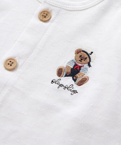 SLAP SLIP BABY / スラップ スリップ ベビー ベビー・キッズウエア | 恐竜クマ胸刺しゅう袖折り返しドットカーディガンベビー(70~80cm) | 詳細3