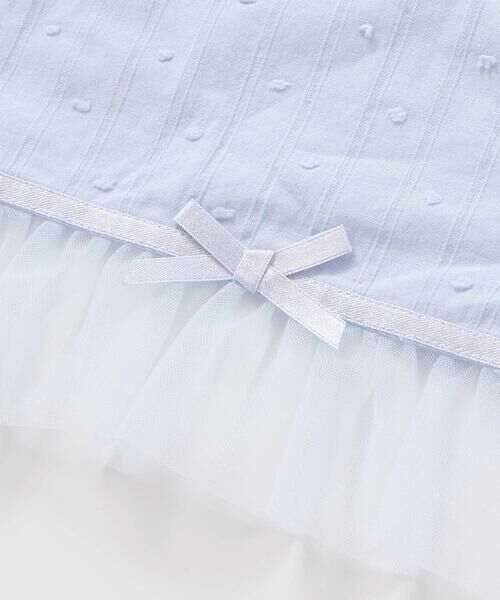 SLAP SLIP BABY / スラップ スリップ ベビー スタイ・ビブ | ドットストライプ裾チュールスタイベビー | 詳細8