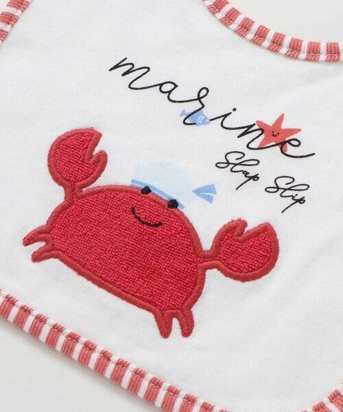 SLAP SLIP BABY / スラップ スリップ ベビー スタイ・ビブ | サメカニパイルパッチ刺しゅうガブッとチョッキンギザギザスタイベビー | 詳細5