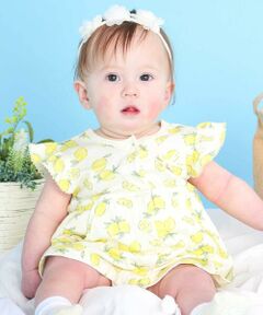 SLAP SLIP BABY / スラップ スリップ ベビー ロンパース | 【お揃い】アイスチェリーレモン総柄フリル袖ロンパースベビー(60~80cm)