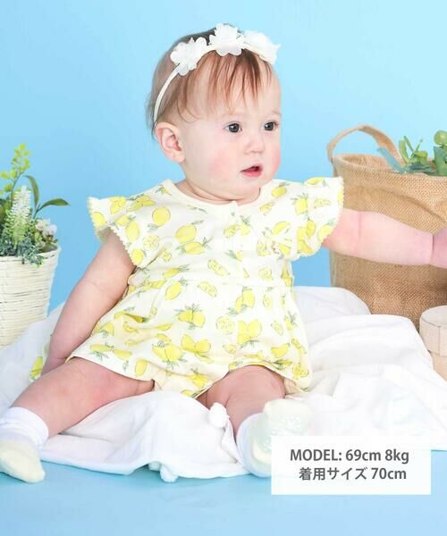 SLAP SLIP BABY / スラップ スリップ ベビー ロンパース | 【お揃い】アイスチェリーレモン総柄フリル袖ロンパースベビー(60~80cm) | 詳細13