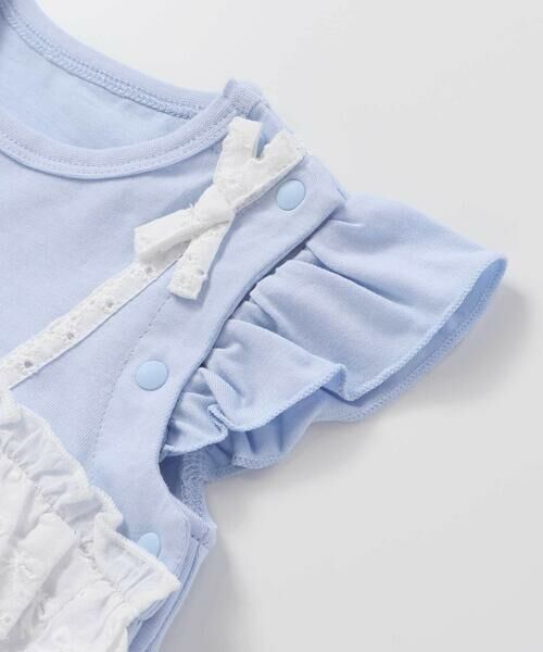 SLAP SLIP BABY / スラップ スリップ ベビー ロンパース | 肩リボンお花レース切り替えロンパースベビー(70~80cm) | 詳細6
