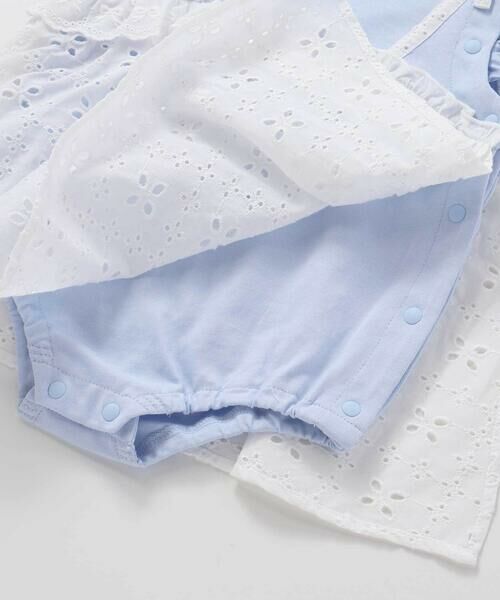 SLAP SLIP BABY / スラップ スリップ ベビー ロンパース | 肩リボンお花レース切り替えロンパースベビー(70~80cm) | 詳細8