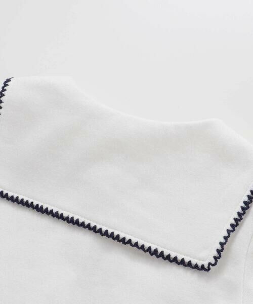 SLAP SLIP BABY / スラップ スリップ ベビー ロンパース | セーラー襟切り替えボーダーフリルマリン風ロンパースベビー(60~80cm) | 詳細4