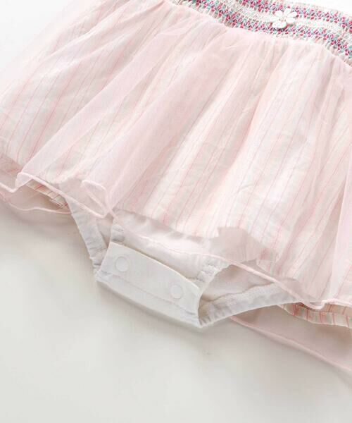 SLAP SLIP BABY / スラップ スリップ ベビー ロンパース | 【お揃い】マルチストライプチュールスカートスモッキングロンパースベビー(70~80cm) | 詳細8