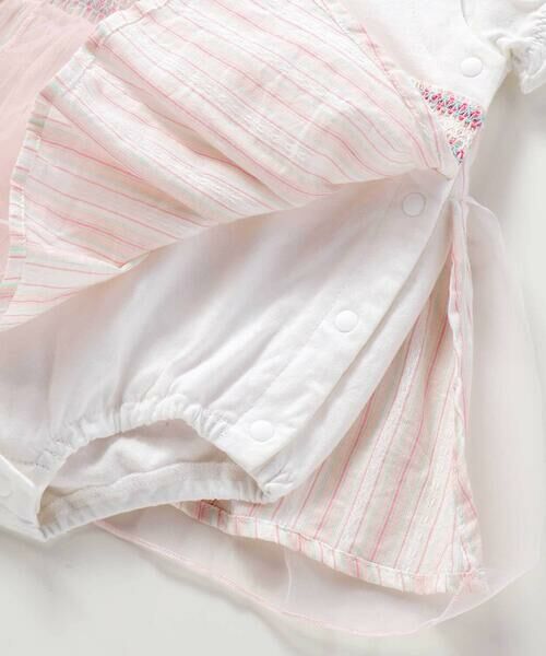 SLAP SLIP BABY / スラップ スリップ ベビー ロンパース | 【お揃い】マルチストライプチュールスカートスモッキングロンパースベビー(70~80cm) | 詳細9