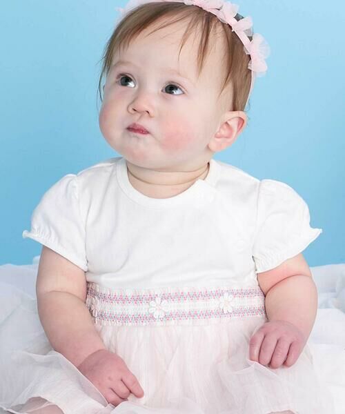 SLAP SLIP BABY / スラップ スリップ ベビー ロンパース | 【お揃い】マルチストライプチュールスカートスモッキングロンパースベビー(70~80cm) | 詳細2