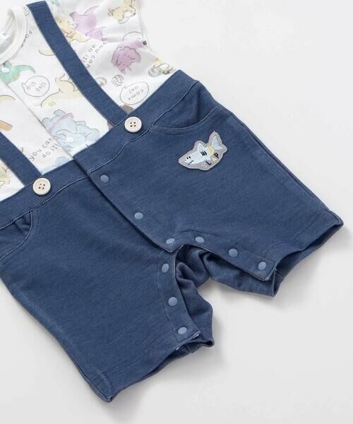 SLAP SLIP BABY / スラップ スリップ ベビー ロンパース | 【お揃い】レモンアニマル恐竜いきもの総柄サロペットドッキングロンパースベビー(70~80cm) | 詳細8