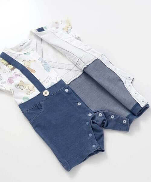 SLAP SLIP BABY / スラップ スリップ ベビー ロンパース | 【お揃い】レモンアニマル恐竜いきもの総柄サロペットドッキングロンパースベビー(70~80cm) | 詳細9