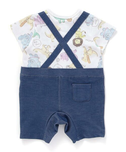 SLAP SLIP BABY / スラップ スリップ ベビー ロンパース | 【お揃い】レモンアニマル恐竜いきもの総柄サロペットドッキングロンパースベビー(70~80cm) | 詳細2