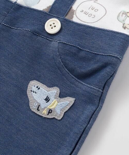SLAP SLIP BABY / スラップ スリップ ベビー ロンパース | 【お揃い】レモンアニマル恐竜いきもの総柄サロペットドッキングロンパースベビー(70~80cm) | 詳細5