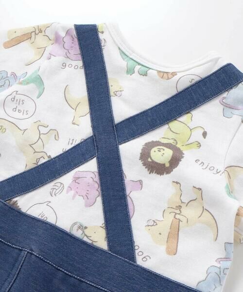 SLAP SLIP BABY / スラップ スリップ ベビー ロンパース | 【お揃い】レモンアニマル恐竜いきもの総柄サロペットドッキングロンパースベビー(70~80cm) | 詳細6