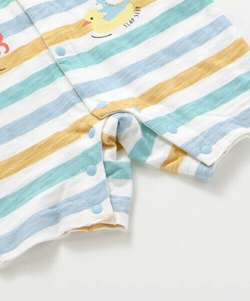 SLAP SLIP BABY / スラップ スリップ ベビー ロンパース | 【お揃い】いろいろ生き物プリントボーダー切り替え襟付きロンパースベビー(60~80cm) | 詳細10