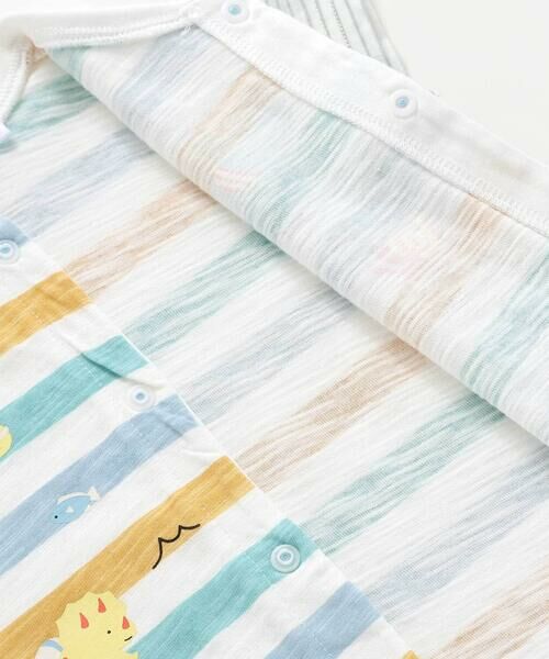 SLAP SLIP BABY / スラップ スリップ ベビー ロンパース | 【お揃い】いろいろ生き物プリントボーダー切り替え襟付きロンパースベビー(60~80cm) | 詳細12