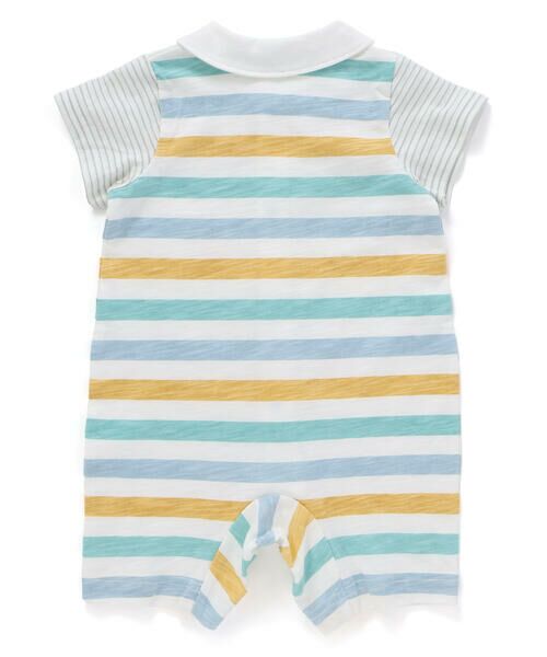 SLAP SLIP BABY / スラップ スリップ ベビー ロンパース | 【お揃い】いろいろ生き物プリントボーダー切り替え襟付きロンパースベビー(60~80cm) | 詳細7