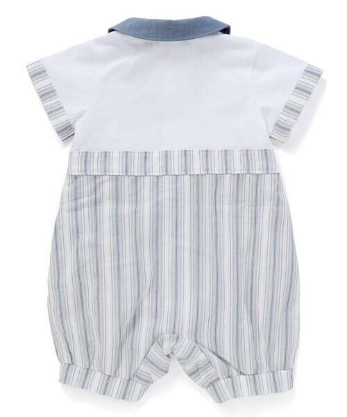 SLAP SLIP BABY / スラップ スリップ ベビー ロンパース | 【お揃い】マルチストライプ切り替え襟付き半袖ロンパースベビー(70~80cm) | 詳細4