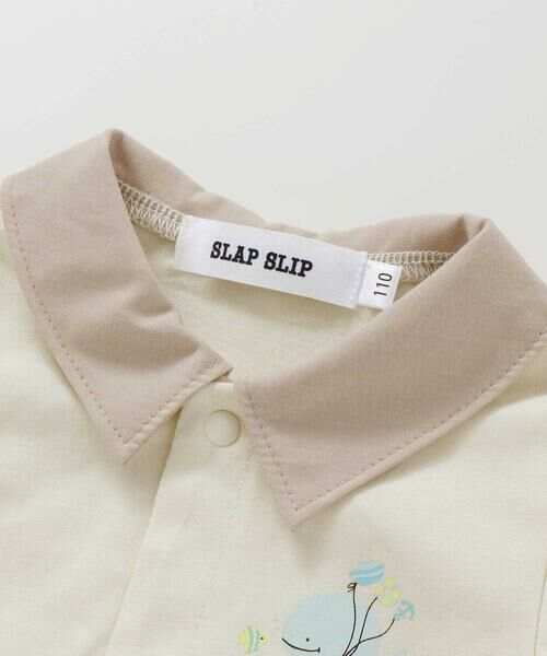 SLAP SLIP BABY / スラップ スリップ ベビー ロンパース | 【お揃い】マルチストライプ切り替え襟付き半袖ロンパースベビー(70~80cm) | 詳細7