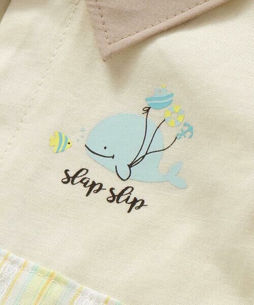 SLAP SLIP BABY / スラップ スリップ ベビー ロンパース | 【お揃い】マルチストライプ切り替え襟付き半袖ロンパースベビー(70~80cm) | 詳細8
