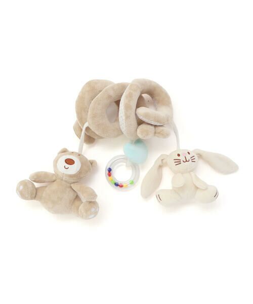 SLAP SLIP BABY / スラップ スリップ ベビー ベビー・キッズグッズ | クマウサギゾウアニマルくるくるスパイラルトイ(ベージュ(クマ&ウサギ))