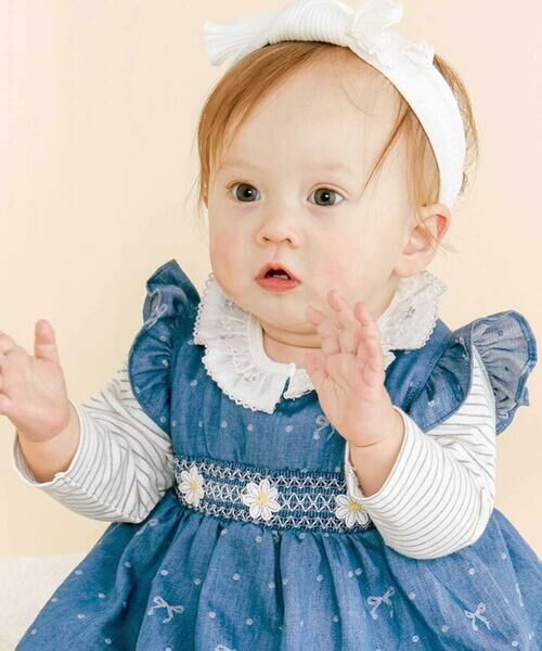 SLAP SLIP BABY / スラップ スリップ ベビー ベビー・キッズウエア | 花レースつきスモッキングワンピース+ブルマ2点セットベビー(70~80cm) | 詳細2