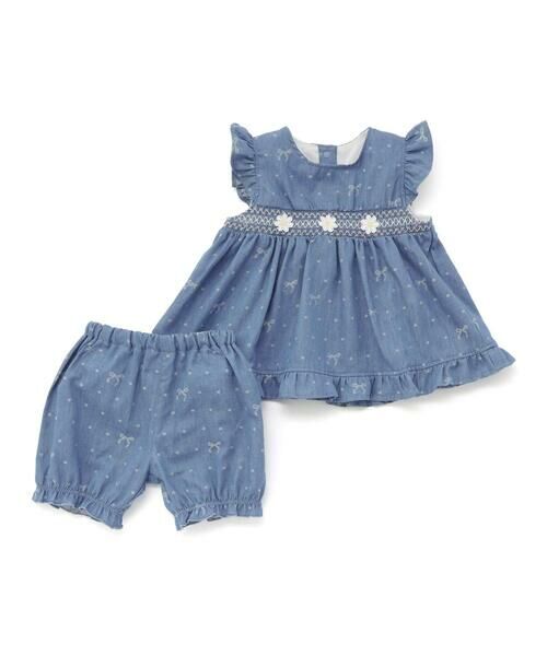 SLAP SLIP BABY / スラップ スリップ ベビー ベビー・キッズウエア | 花レースつきスモッキングワンピース+ブルマ2点セットベビー(70~80cm) | 詳細3