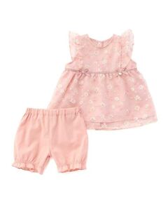 SLAP SLIP BABY / スラップ スリップ ベビー ベビー・キッズウエア | 花柄リボン付きオーガンジーワンピース+ブルマ2点セットベビー(70~80cm)