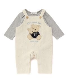 SLAP SLIP BABY / スラップ スリップ ベビー ベビー・キッズウエア | 【お揃い】パッチ刺しゅうポコポコアニマル柄サロペット+プリントボディミニ2点セットベビー(70~80cm)