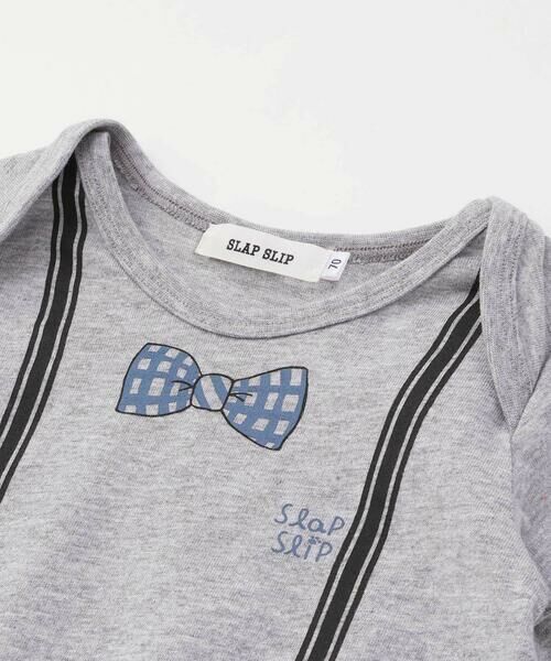 SLAP SLIP BABY / スラップ スリップ ベビー ベビー・キッズウエア | 【お揃い】パッチ刺しゅうポコポコアニマル柄サロペット+プリントボディミニ2点セットベビー(70~80cm) | 詳細10