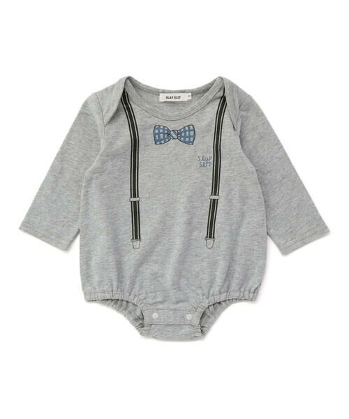 SLAP SLIP BABY / スラップ スリップ ベビー ベビー・キッズウエア | 【お揃い】パッチ刺しゅうポコポコアニマル柄サロペット+プリントボディミニ2点セットベビー(70~80cm) | 詳細3