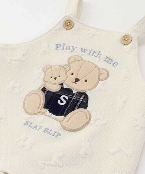 SLAP SLIP BABY / スラップ スリップ ベビー ベビー・キッズウエア | 【お揃い】パッチ刺しゅうポコポコアニマル柄サロペット+プリントボディミニ2点セットベビー(70~80cm) | 詳細6