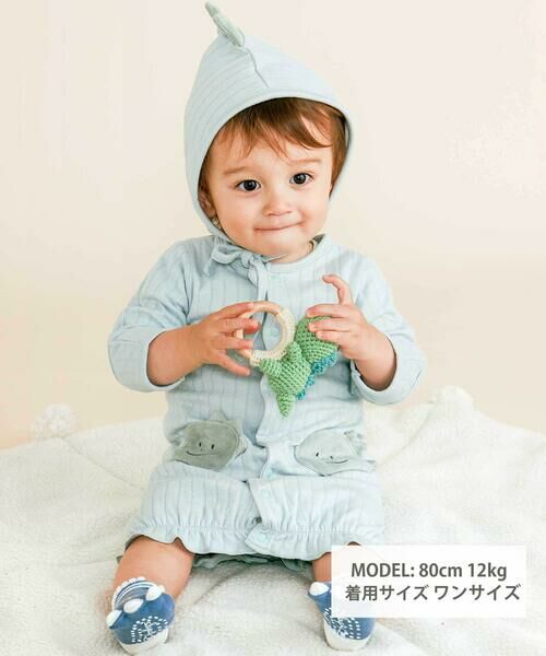 SLAP SLIP BABY / スラップ スリップ ベビー ロンパース | アニマルウサギクマ恐竜2WAYロンパース+帽子2点セットベビー(50~70cm) | 詳細11