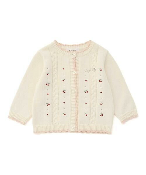 SLAP SLIP BABY / スラップ スリップ ベビー ベビー・キッズウエア | チェリーハート刺しゅうニットカーディガンベビー(70~80cm) | 詳細2