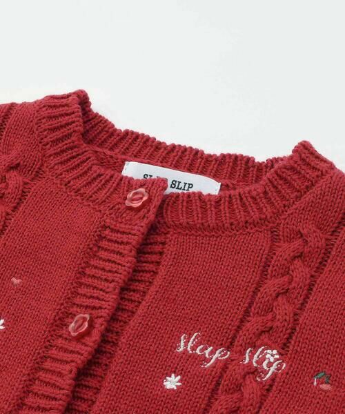 SLAP SLIP BABY / スラップ スリップ ベビー ベビー・キッズウエア | チェリーハート刺しゅうニットカーディガンベビー(70~80cm) | 詳細7