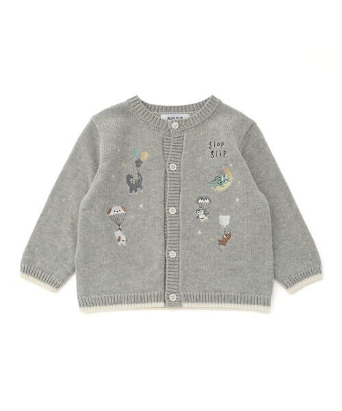 SLAP SLIP BABY / スラップ スリップ ベビー ベビー・キッズウエア | ペンギンイヌクマアニマル恐竜刺しゅう配色カーディガンベビー(70~80cm) | 詳細5