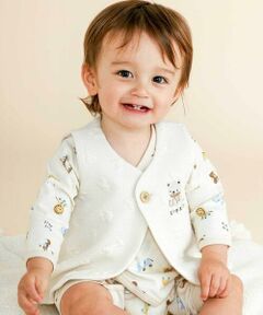 SLAP SLIP BABY / スラップ スリップ ベビー ベビー・キッズウエア | 【お揃い】ぽこぽこチェリーアニマル柄ベストベビー(70~80cm)