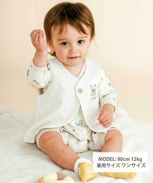 SLAP SLIP BABY / スラップ スリップ ベビー ベビー・キッズウエア | 【お揃い】ぽこぽこチェリーアニマル柄ベストベビー(70~80cm) | 詳細1