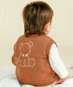 SLAP SLIP BABY / スラップ スリップ ベビー ベビー・キッズウエア | クマさん刺しゅうニットベストベビー(70~80cm)