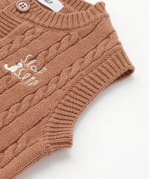 SLAP SLIP BABY / スラップ スリップ ベビー ベビー・キッズウエア | クマさん刺しゅうニットベストベビー(70~80cm) | 詳細11