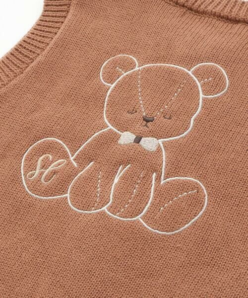 SLAP SLIP BABY / スラップ スリップ ベビー ベビー・キッズウエア | クマさん刺しゅうニットベストベビー(70~80cm) | 詳細12