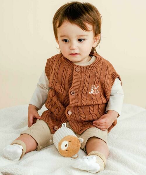 SLAP SLIP BABY / スラップ スリップ ベビー ベビー・キッズウエア | クマさん刺しゅうニットベストベビー(70~80cm) | 詳細5